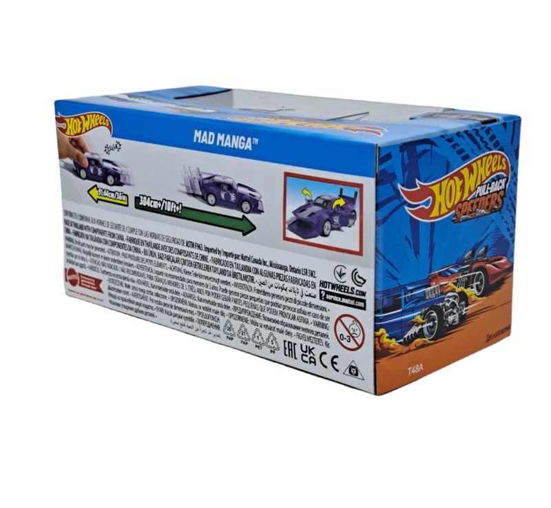 ホットウィール　マッドマンガ　MAD MANGA ‼️ Amazon.com: Hot Wheels Pull-Back Speeders Mad Manga : Toys & Games